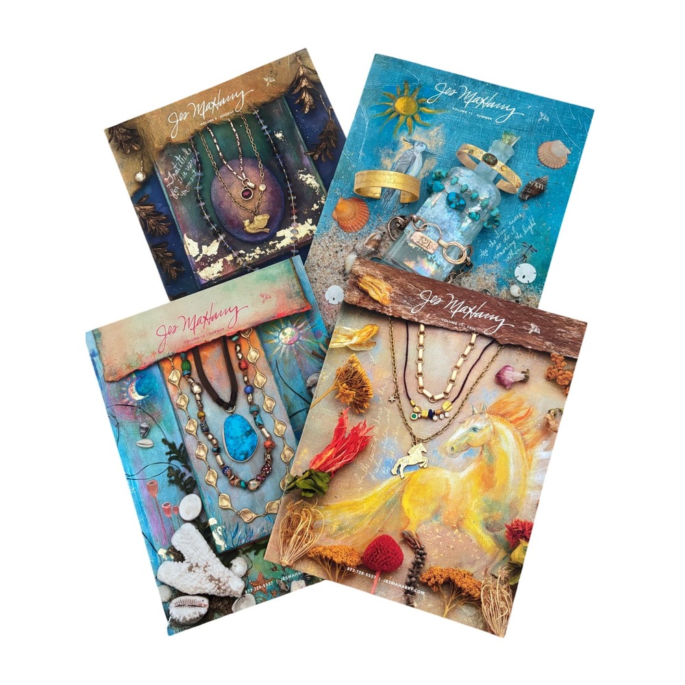 Jes MaHarry Catalog Women OS Multicolor Art Jewelry Lookbook Mixed Lot of 4